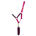 Riding Star Collection Head Collar & Lead Rope Set by Little Rider [Navy/Burgundy] [Small Pony]