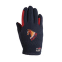 Riding Star Collection Fleece Riding Gloves by Little Rider [Navy/Burgundy] [Child X Large]