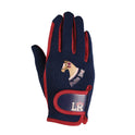 Riding Star Collection Riding Gloves by Little Rider [Navy/Burgundy] [Child Small]