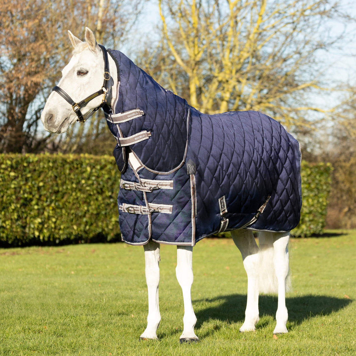 DefenceX Shield 200g Stable Rug with Detachable Neck #colour_navy