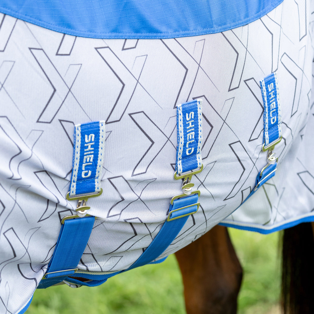 StormX DefenceX Shield Quagga System Fly Rug [Blue/White] [4'6]