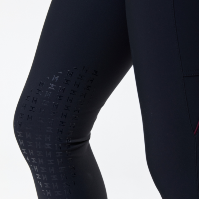 Horseware Ireland Optifit Winter Knee Grip Riding Tights #colour_core-black