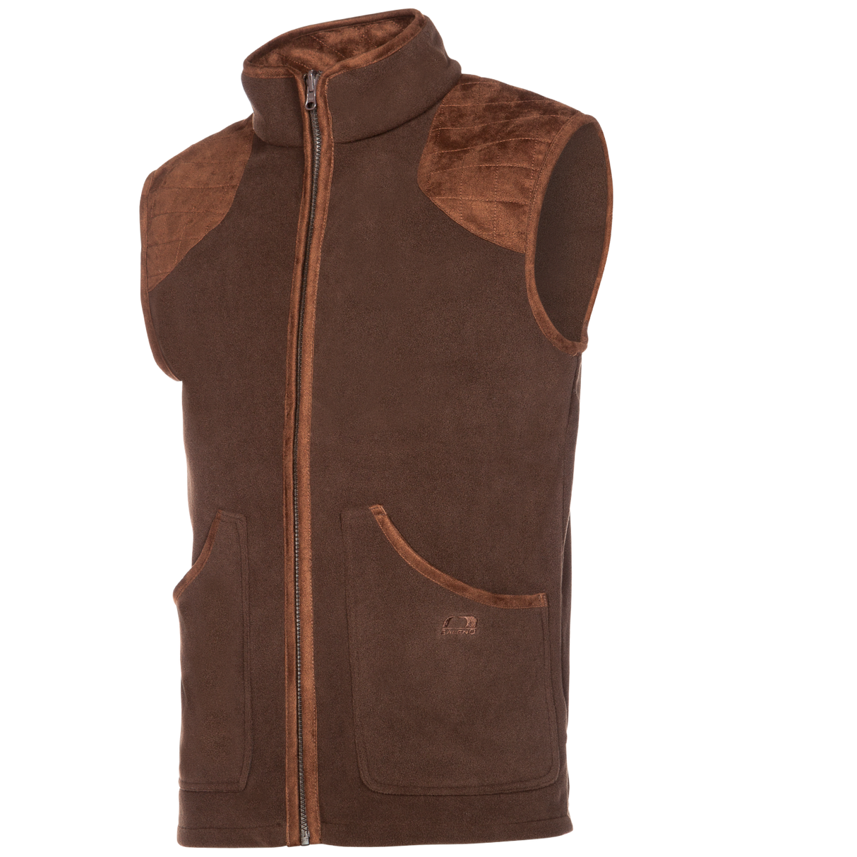 Baleno Newington Mens Fleece Bodywarmer #colour_chocolate