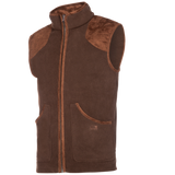 Baleno Newington Mens Fleece Bodywarmer #colour_chocolate