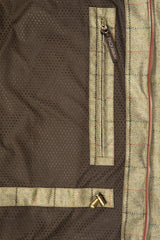 Baleno Moorland Mens Tweed Foldaway Jacket #colour_check-khaki