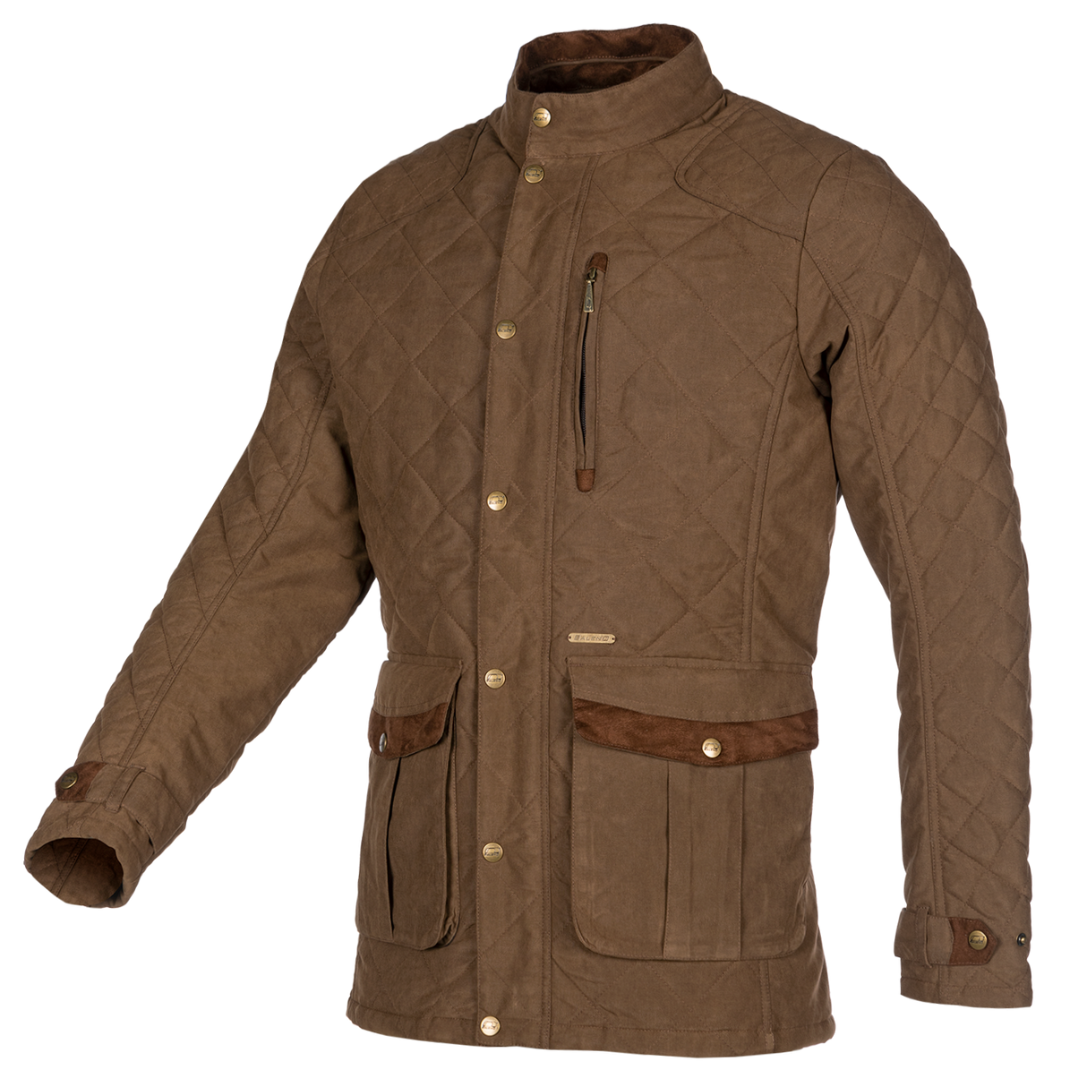 Baleno Goodwood Mens Stylish Quilted Jacket #colour_earth-brown