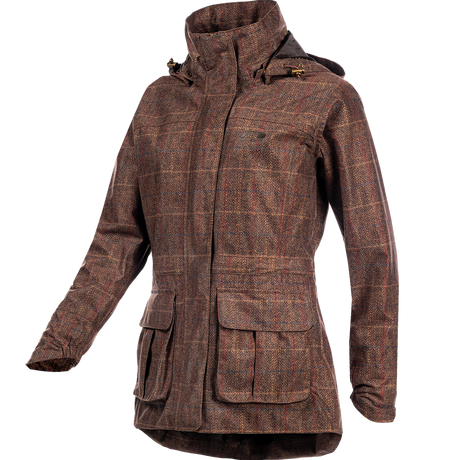 Baleno Pembroke Ladies Tweed Foldaway Jacket #colour_check-brown