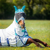 Shires FlyGuard Pro Fine Mesh Fly Mask With Ears #colour_teal