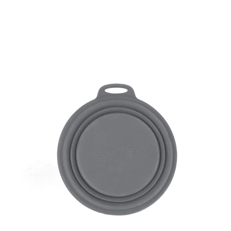 Mountain Paws Collapsible Silicone Dog Bowl #colour_grey