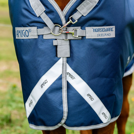 Horseware Ireland Amigo 1200D 250g Turnout Rug #colour_navy-titanium-grey-silver