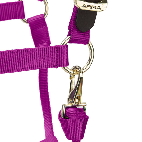 Shires ARMA Premium Adjustable FieldSafe Headcollar #colour_raspberry