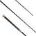 KM Elite Dressage Whip Leather Grip with Rose Gold Cap #colour_black