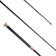 KM Elite Dressage Whip Leather Grip with Rose Gold Cap #colour_black