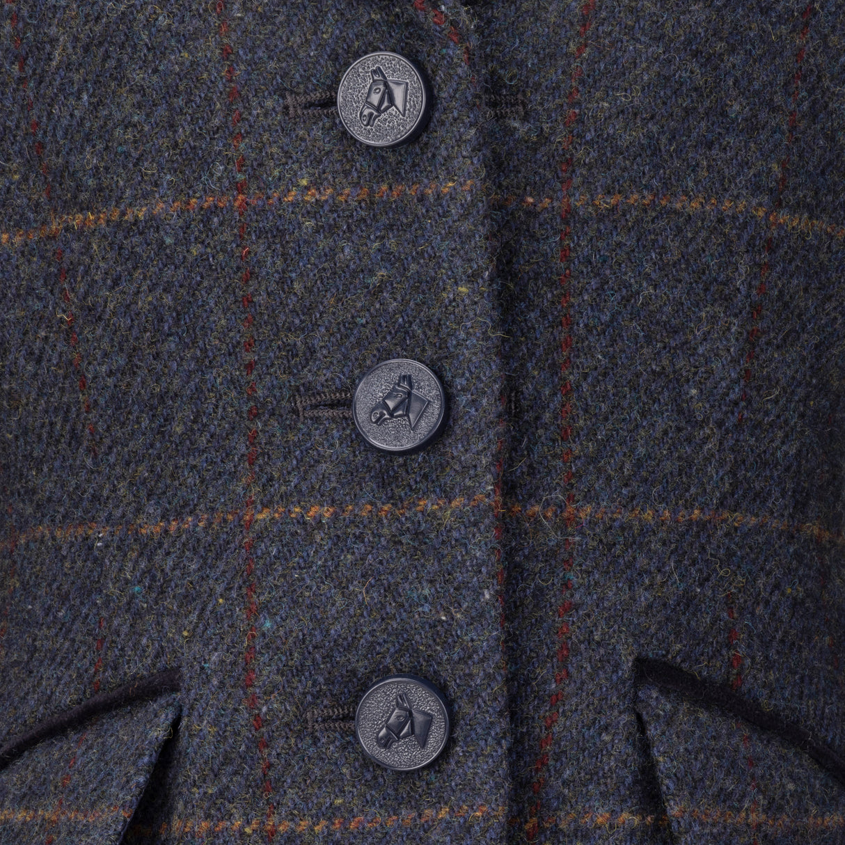 Shires Aubrion Saratoga Children's Jacket #colour_juniper-navy-check