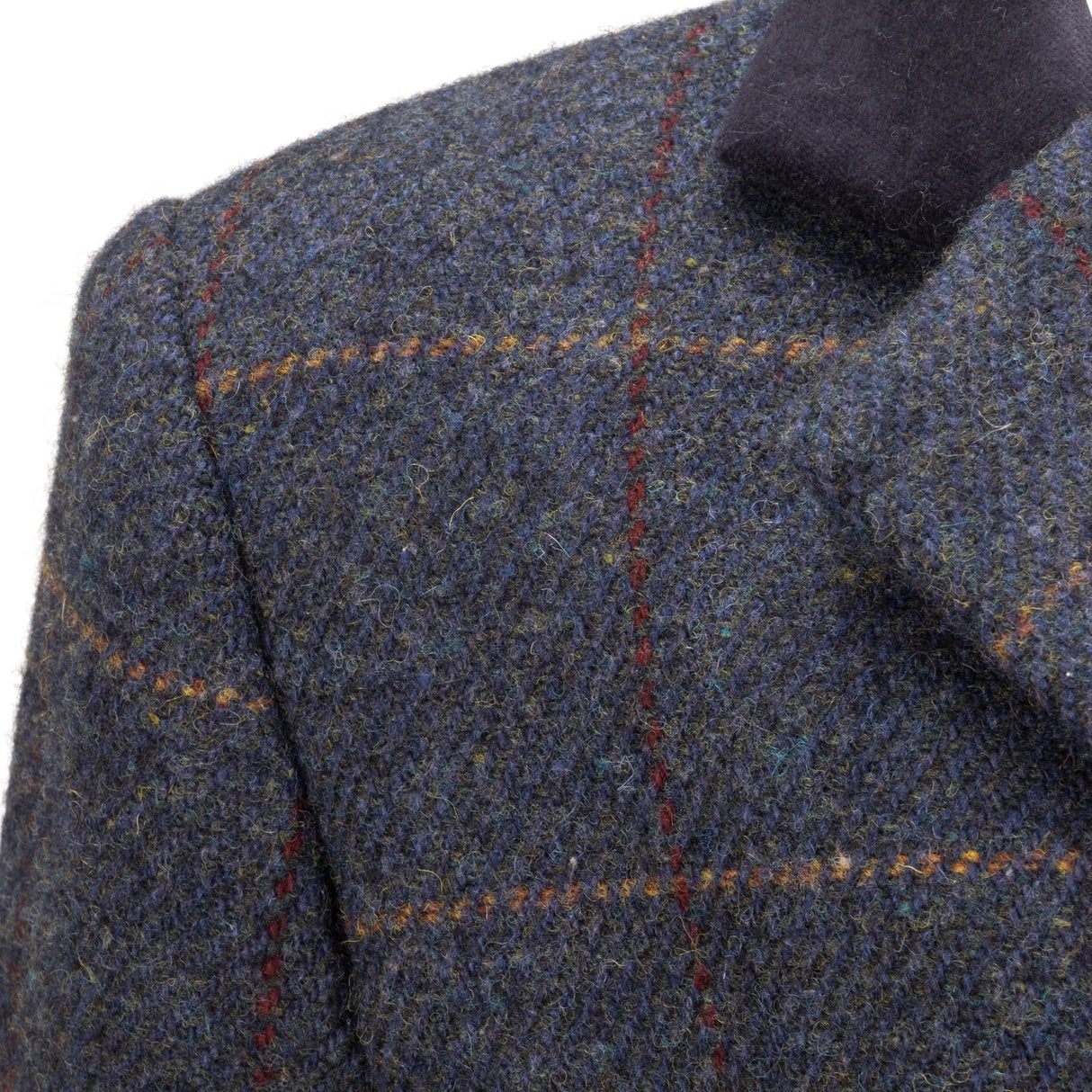 Shires Aubrion Saratoga Children's Jacket #colour_juniper-navy-check