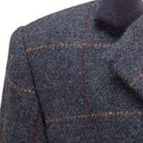 Shires Aubrion Saratoga Children's Jacket #colour_juniper-navy-check