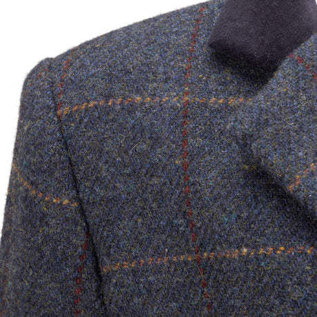 Shires Aubrion Saratoga Children's Jacket #colour_juniper-navy-check