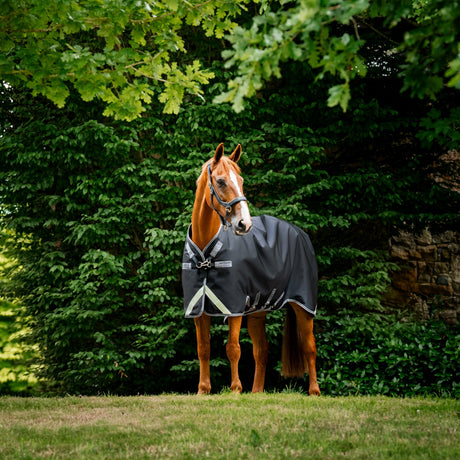 Horseware Ireland Rambo Supreme 1680D Turnout Vari-Layer 250g #colour_black-thunderstorm-grey-silver