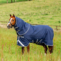 Horseware Ireland Rhino Plus Turnout Lite 100g #colour_navy-titanium-grey-classic-blue