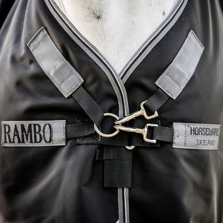 Horseware Ireland Rambo 1680D 50g Turnout Rug #colour_black-thunderstorm-grey-silver