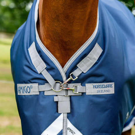 Horseware Ireland Amigo 1200D Plus 50g Turnout Rug #colour_navy-titanium-grey-silver