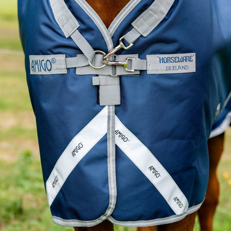 Horseware Ireland Amigo Bravo 12 Plus 100g #colour_navy-titanium-grey-silver