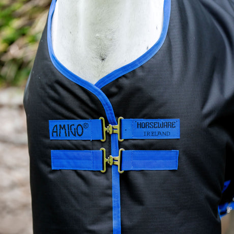 Horseware Ireland Amigo Ripstop 900D Plus 100g Pony Turnout Rug #colour_black-classic-blue