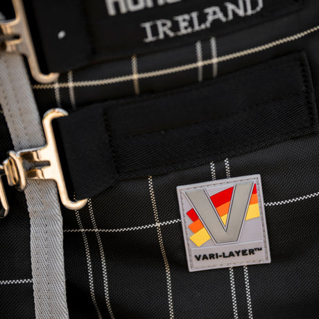 Horseware Ireland Rhino 350g Vari-Layer Stable Rug #colour_black-grey-white-check-grey