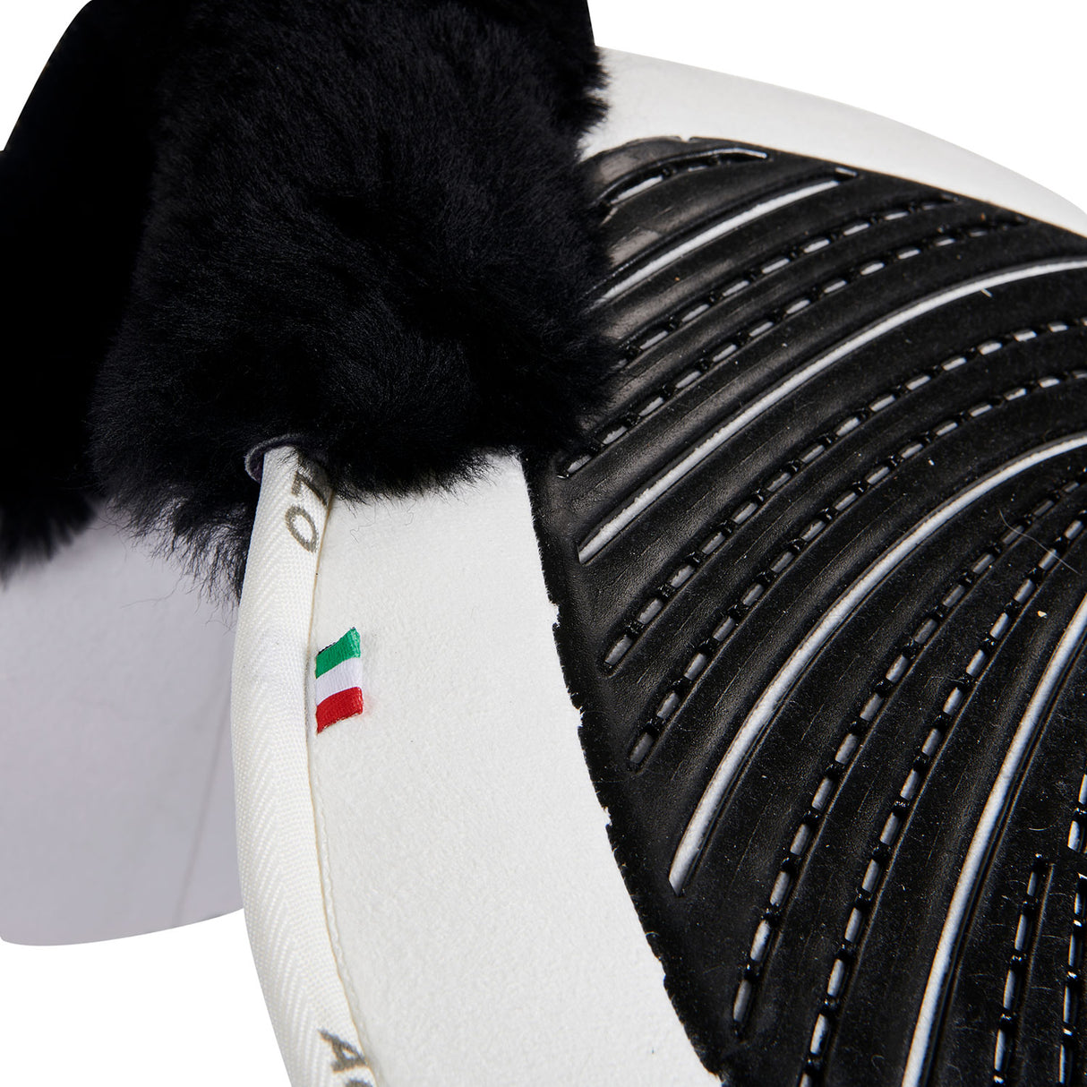 Acavallo Pad Mf-S Jccs-S Cw-Cs Suede Cut-Out Sheepskin Gel Grip Flat
#colour_white-black
