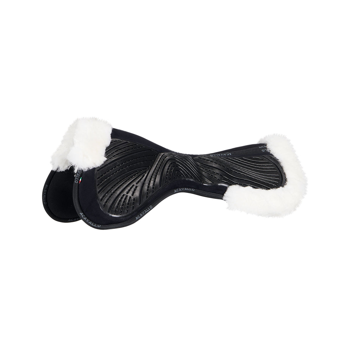 Acavallo Pad Mf-S Jccs-S Cw-Cs Suede Cut-Out Sheepskin Gel Grip Flat
#colour_black-white