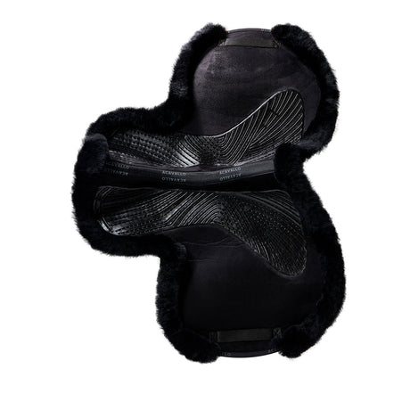 Acavallo Saddle Pad JS-S CW-CS Cut-Out Numnah Twin Sided Gel Grip #colour_black-black