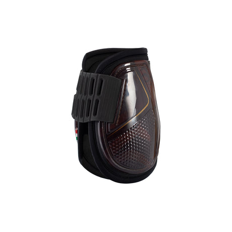 Acavallo Opera Fetlock Boots Elastic And Button Fastening #colour_brown