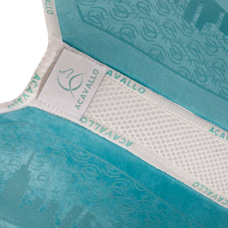 Acavallo Special Edition Saddle Pad JS CW-3Ds Louvre & Bamboo Silicone Grip #colour_blue