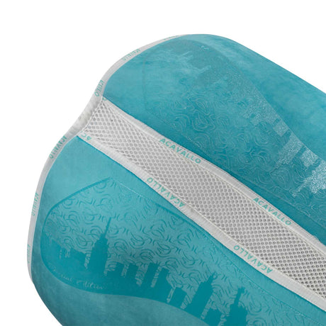 Acavallo Special Edition Saddle Pad DS CW-3Ds Louvre & Bamboo Silicone Grip #colour_blue
