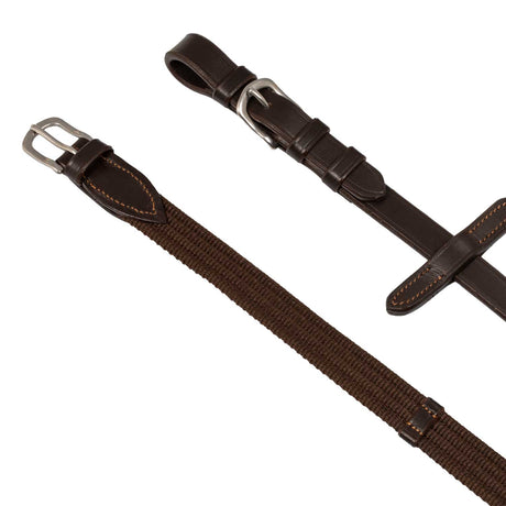 Acavallo Thiedemann Reins Tubular Nylon #colour_brown