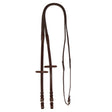 Acavallo Reins Leather & Rubber Grip #colour_brown
