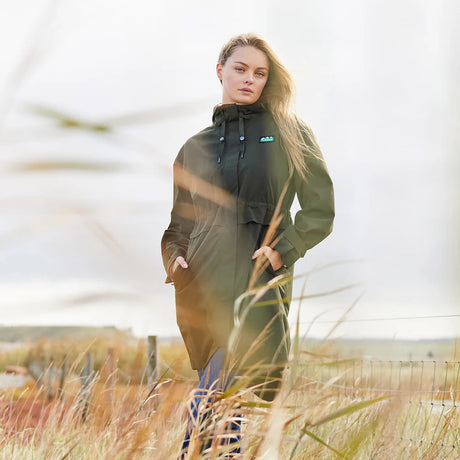 Ridgeline Womens Blakeney Parka #colour_deep-forest