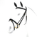 Equipe Emporio Flash Bridle with Brass Fittings - No Reins #colour_black