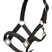HKM Head Collar Set With Snap Hook -Crystal- Soft Padded #colour_deep-brown-black