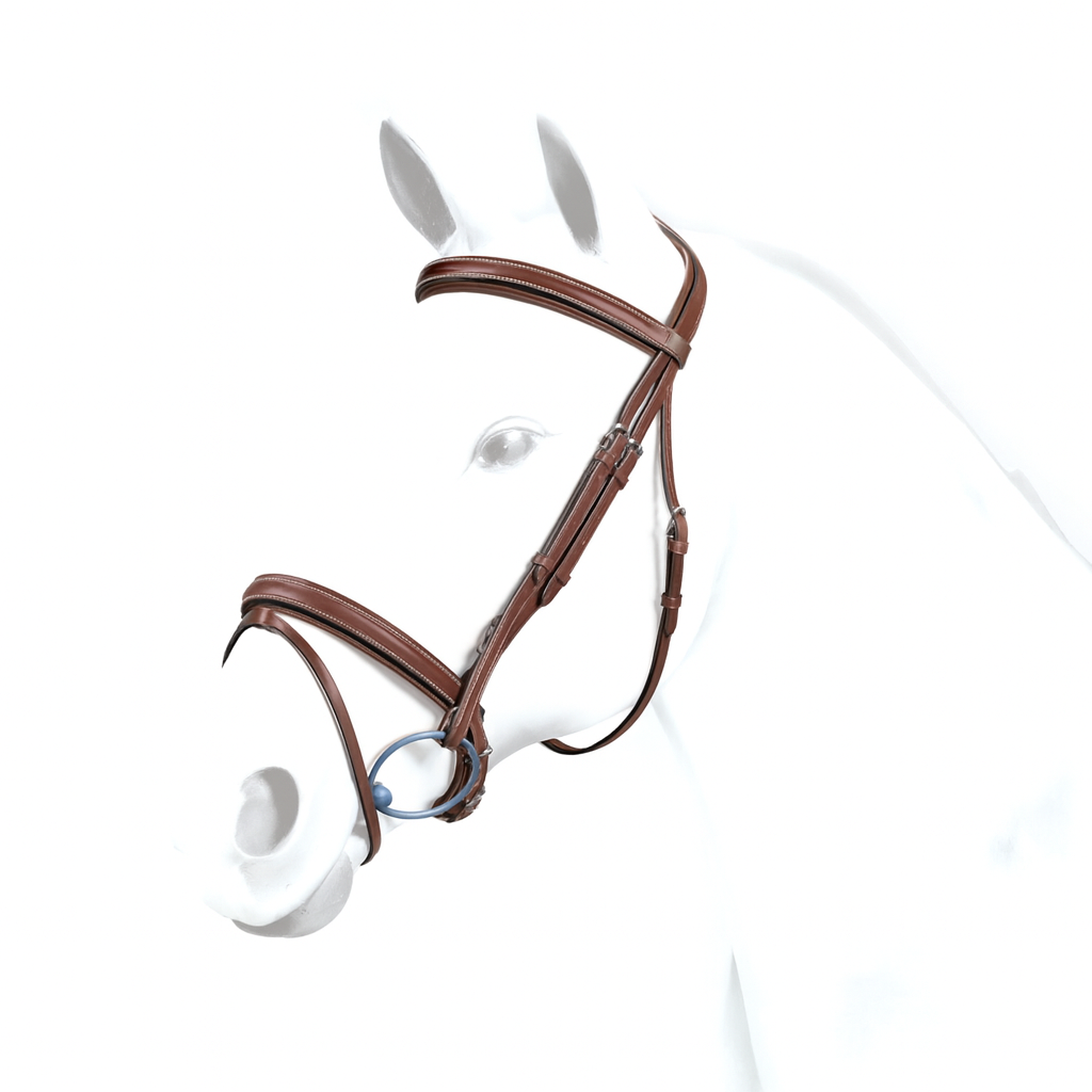 Equipe Patent Detail Flash Bridle #colour_brown