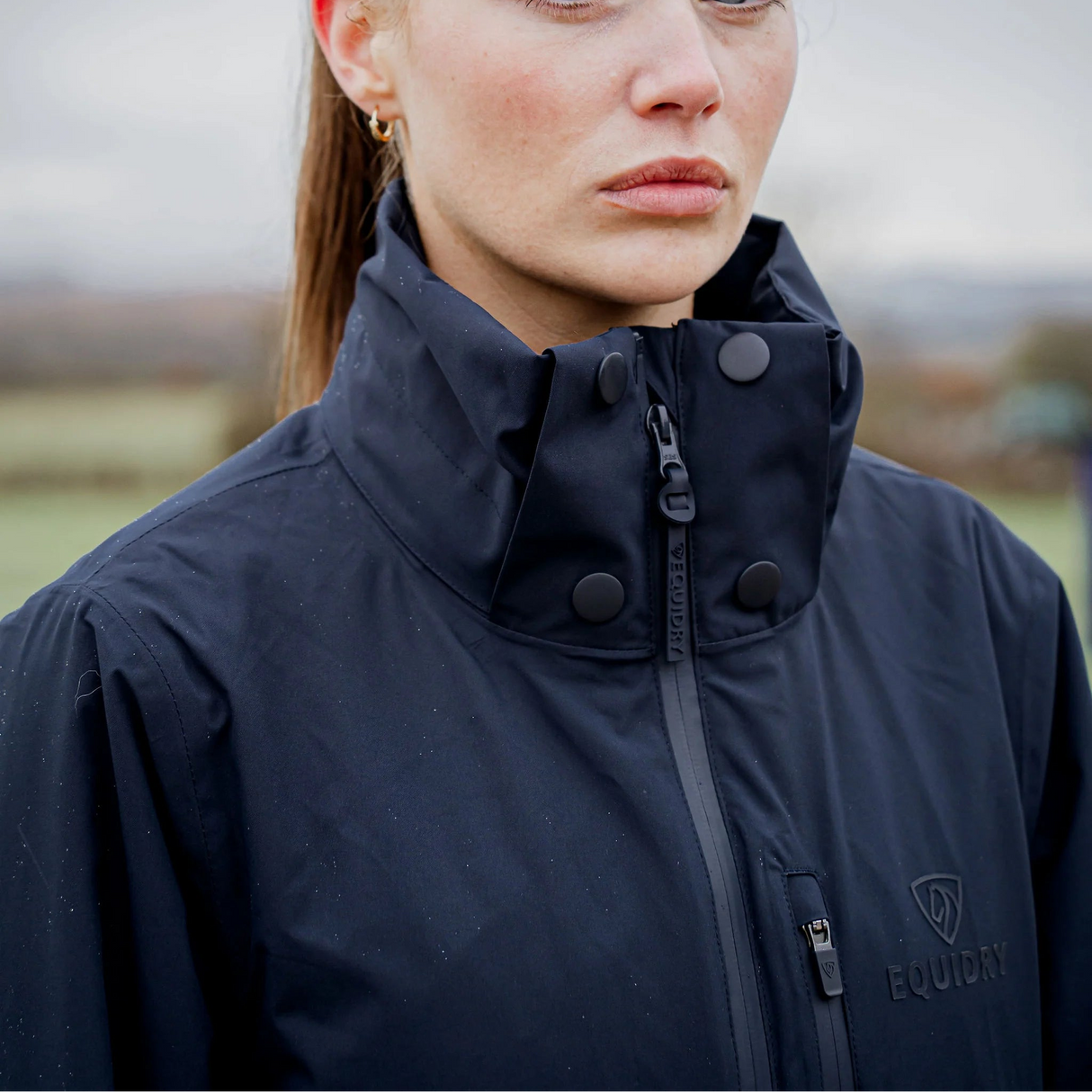 EQUIDRY Women's Iris Waterproof Riding Jacket #colour_navy