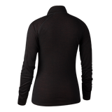 Deerhunter Women's Quinn Merino 1/2 Zip Undershirt #colour_black-oak