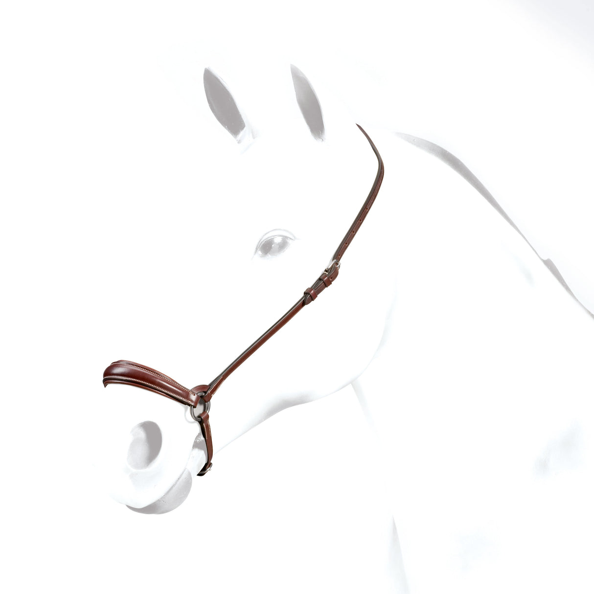 Equipe Plain Hannoverian Noseband #colour_brown