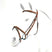 Equipe Emporio Flash Bridle with Brass Fittings - No Reins #colour_brown
