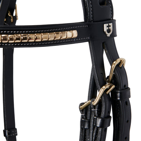 Equestro English Headboard In Clincher Leather #colour_black