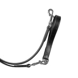 Equestro Leather Draw Reins #colour_black