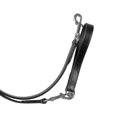 Equestro Leather Draw Reins #colour_black