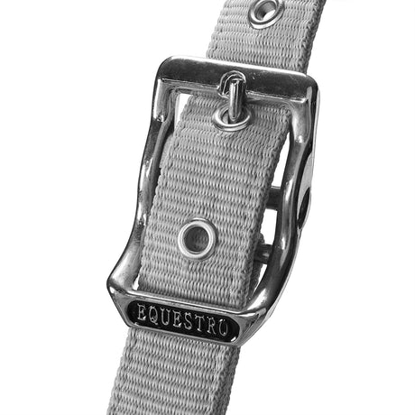 Equestro Halter With Double Adjustment And Lead Rope #colour_grey