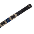 Equestro Leather Browband With Geometric Pattern #colour_black