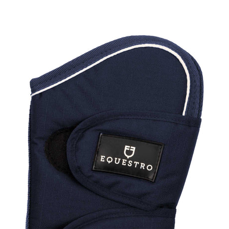 Equestro Travelling Boots Set And Tail Guard With Rubber Patch #colour_blue